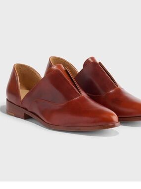 Nisolo Chestnut Leather D'Orsay Loafers